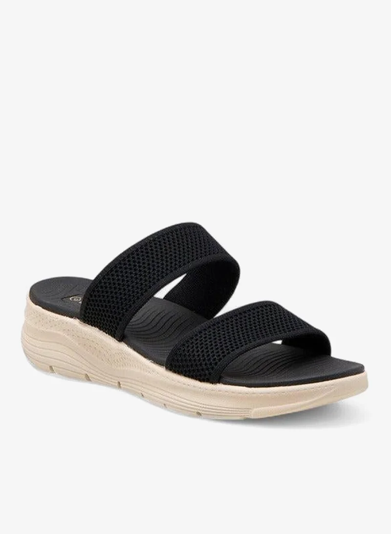 لو كونفورت صنادل مريحة سهلة الارتداء بنعل سميك وكعب منصة