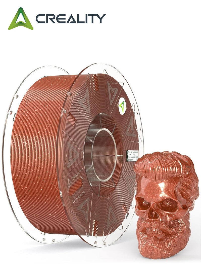 Creality 3D Hyper PLA Starry Galaxy 3D Printer Filament, Sparkle PLA 1.75mm 1KG, Shimmering Stardust Finish, High Speed RFID Smart Filament, Smooth Shine Fits for Most 3D Printers (Stardust Coffee) Hyper PLA RFID-Stardust Coffee - Image 1