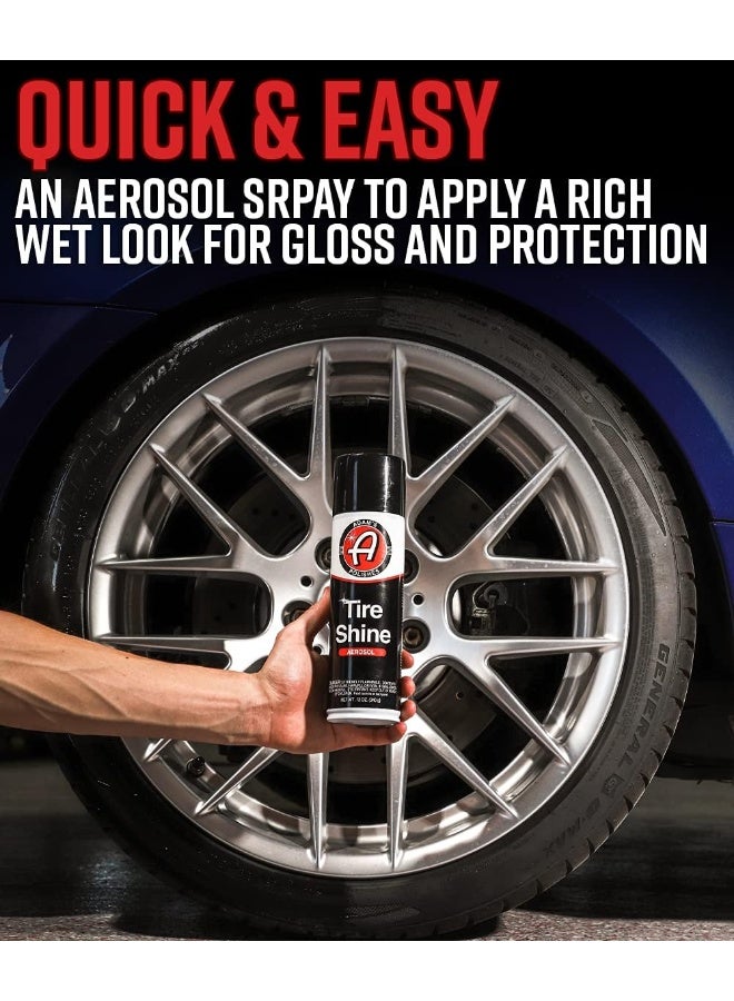 Adam's Polishes Aerosol Tire Shine 12Oz - Fast, Easy, Effective Way To Add Gloss - No-Sling Use With Or Without Tire Applicator - Image 5
