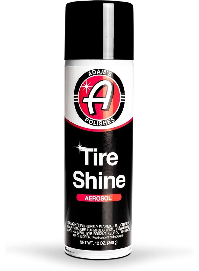 Adam's Polishes Aerosol Tire Shine 12Oz - Fast, Easy, Effective Way To Add Gloss - No-Sling Use With Or Without Tire Applicator - Image 1