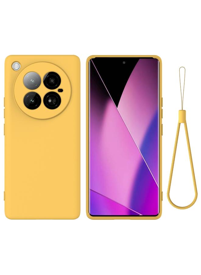 زبون جراب لهاتف Infinix Zero 40 4G بلون سادة من السيليكون السائل المقاوم للسقوط بتغطية كاملة - Image 1