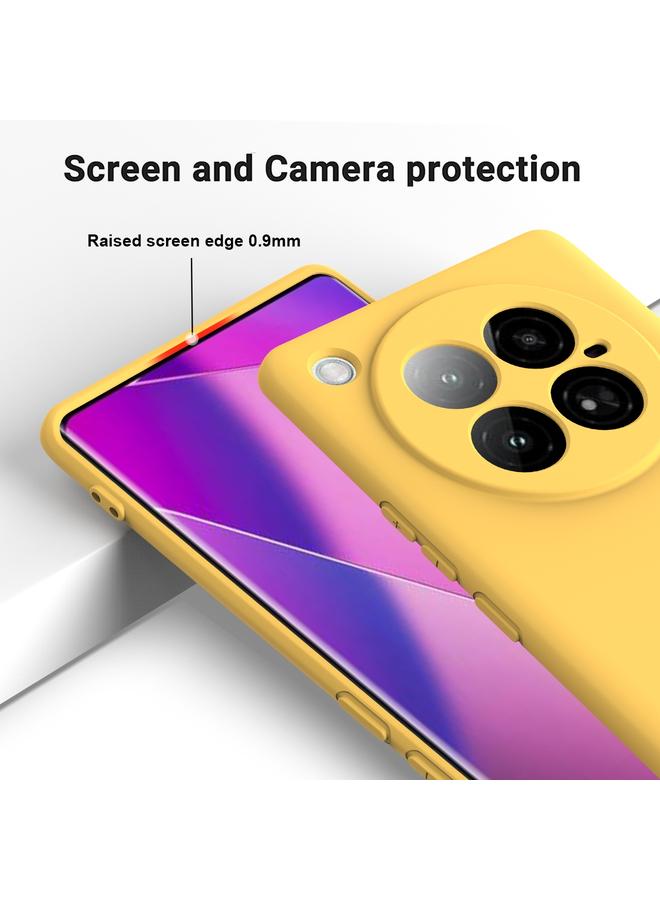 زبون جراب لهاتف Infinix Zero 40 4G بلون سادة من السيليكون السائل المقاوم للسقوط بتغطية كاملة - Image 4