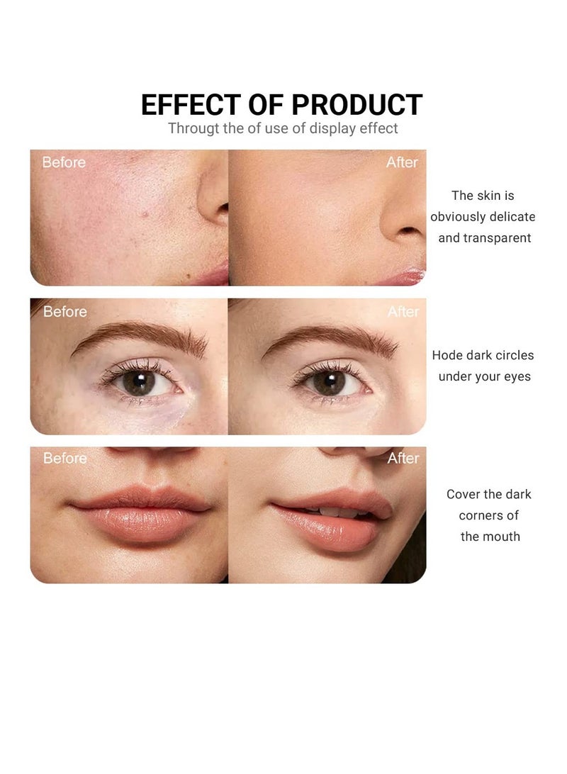 Excefore Concealer Foundation, Face Matte Concealer Liquid Foundation Makeup Set, Makeup for Ageing Skin to Smooth and Hide Pores,Waterproof Corrects Tattoo Concealer Foundation - Image 4