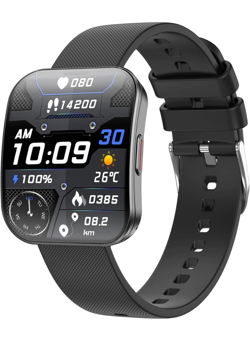 VALDUS VS61 PRO Smartwatch |1.85” AMOLED Screen | IP68 Waterproof | Bluetooth call | Health Monitor: Heart Rate, Blood Oxygen, Sleep, HRV | Multiple Sport Modes (Black) - Image 1