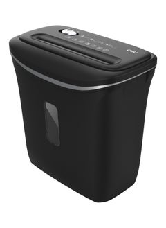 Deli Deli E9945 Paper Shredder, 6-Sheet Capacity, 2-Min Continuous Run Time, 12L Bin, 4×30mm Cross-Cut, Noise ≤80dB, Shreds Paper Clips & Staples, Black  - Image 2