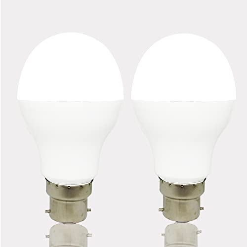 RENMAX 9-Watt B22 LED Bulb Round Shaped Sensor Operated Light Day/Night Automatic On-Off Cool White Light (Pack of 2) - Image 1