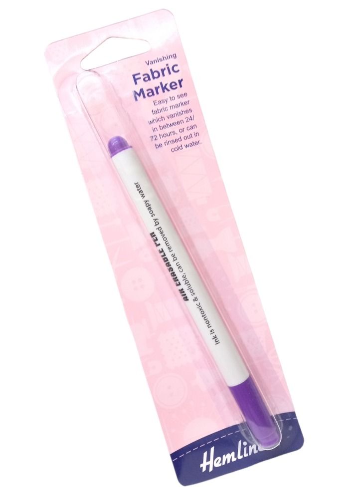 Hemline 1 Piece Vanishing Fabric Marker Easy to See Fabric Marker Which Vanishes in Between 24 To 72 Hours or Can be Rinsed Out in Cold Water Ink is Nontoxic And Soluble Can Be Removed By Soapy Water - Image 2