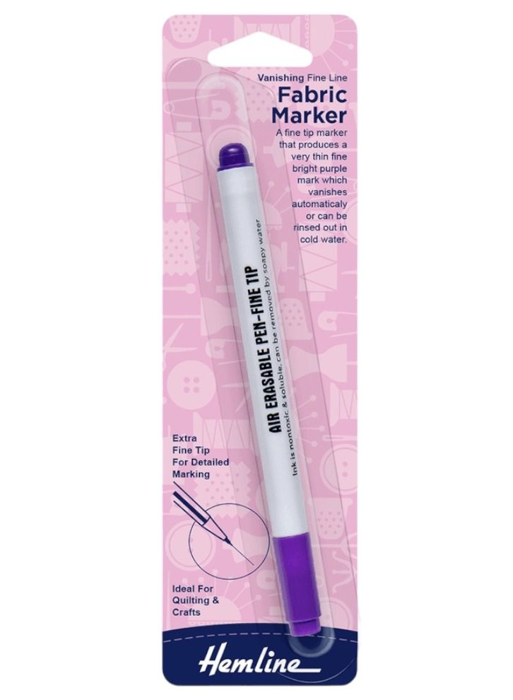 Hemline 1 Piece Vanishing Fabric Marker Easy to See Fabric Marker Which Vanishes in Between 24 To 72 Hours or Can be Rinsed Out in Cold Water Ink is Nontoxic And Soluble Can Be Removed By Soapy Water - Image 3