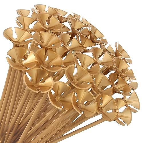 PP OPOUNT 35 PCS Gold Balloon Sticks Plastic 126 inches Party Decoration Centerpieces Unisex - Image 1