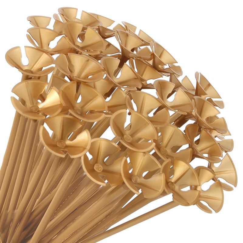 PP OPOUNT 35 PCS Gold Balloon Sticks Plastic 126 inches Party Decoration Centerpieces Unisex - Image 3
