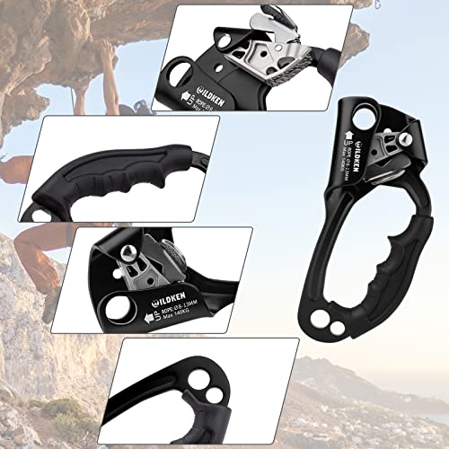 WILDKEN Climbing Hand Ascender Outdoor Mountaineering Tree Arborist Climbing Rappelling Equip Hand Ascender for 8-13MM Rope Left Right Hand Ascender - Image 4