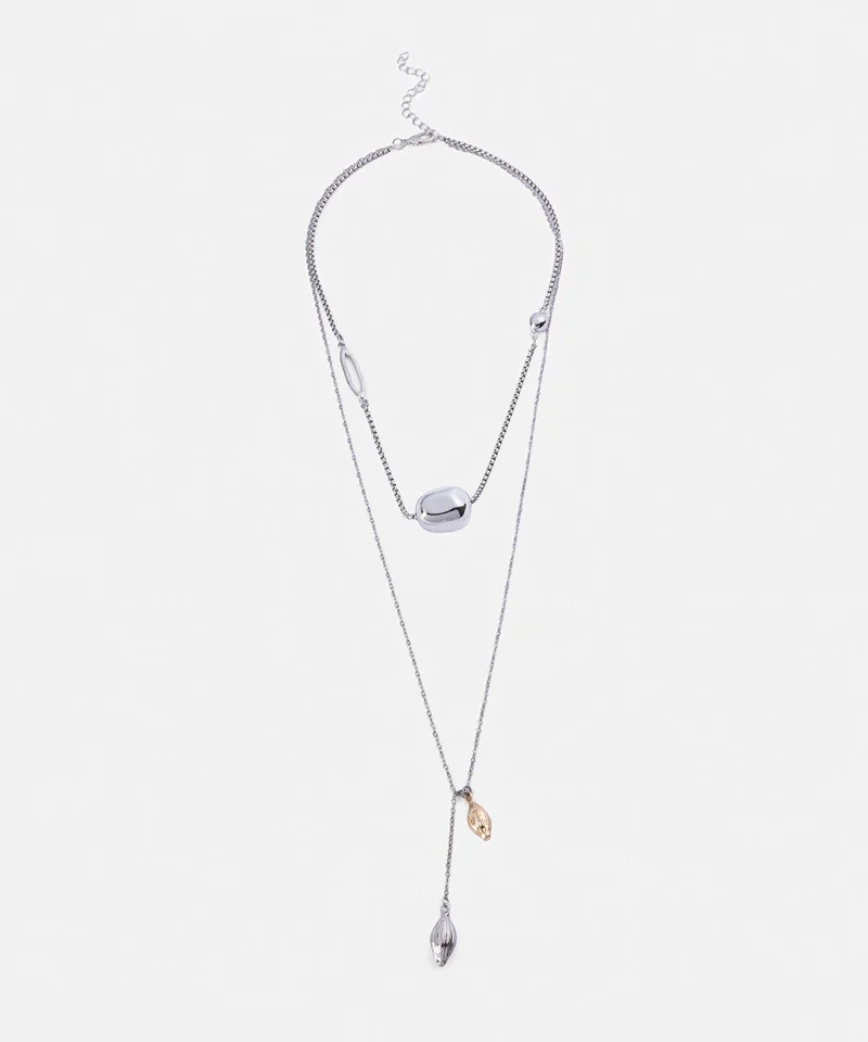 ابيكول Two-Tone Combination Chain Necklace