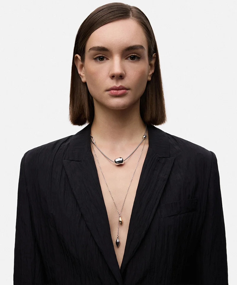 ابيكول Two-Tone Combination Chain Necklace