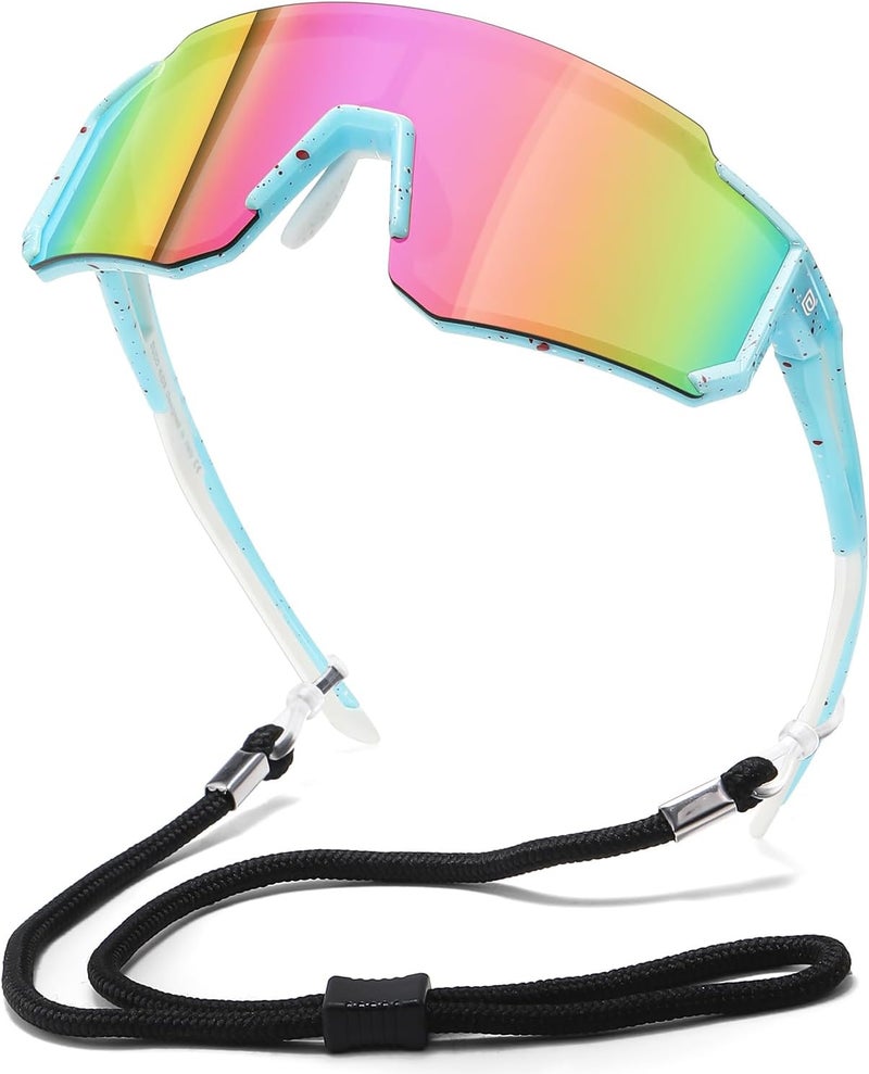 Duco Repeated use resistant selected material Polarized Kids Sunglasses Youth Sports Cycling Shades Lightweight Frame UV400 Child Boys Girls Baseball SunGlasses DK310 Daily life matching design - Image 1