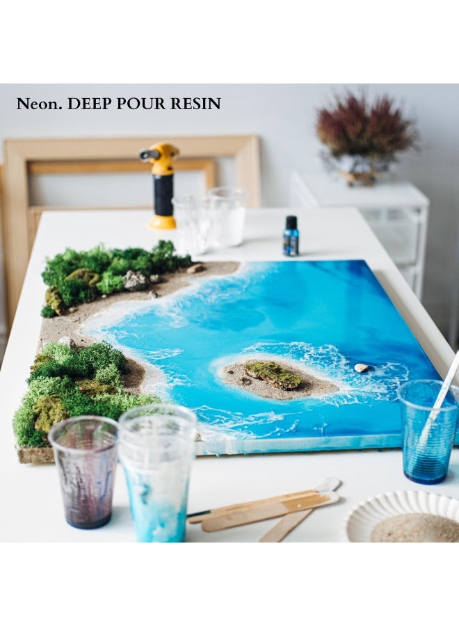 Neon Epoxy Resin 3 kg Kit (2:1 Ratio) – Clear, High Gloss, Bubble-Free, Deep Pour Epoxy for River Tables, Wood Projects & DIY Crafts (2–4 Inch Layer) - Image 5