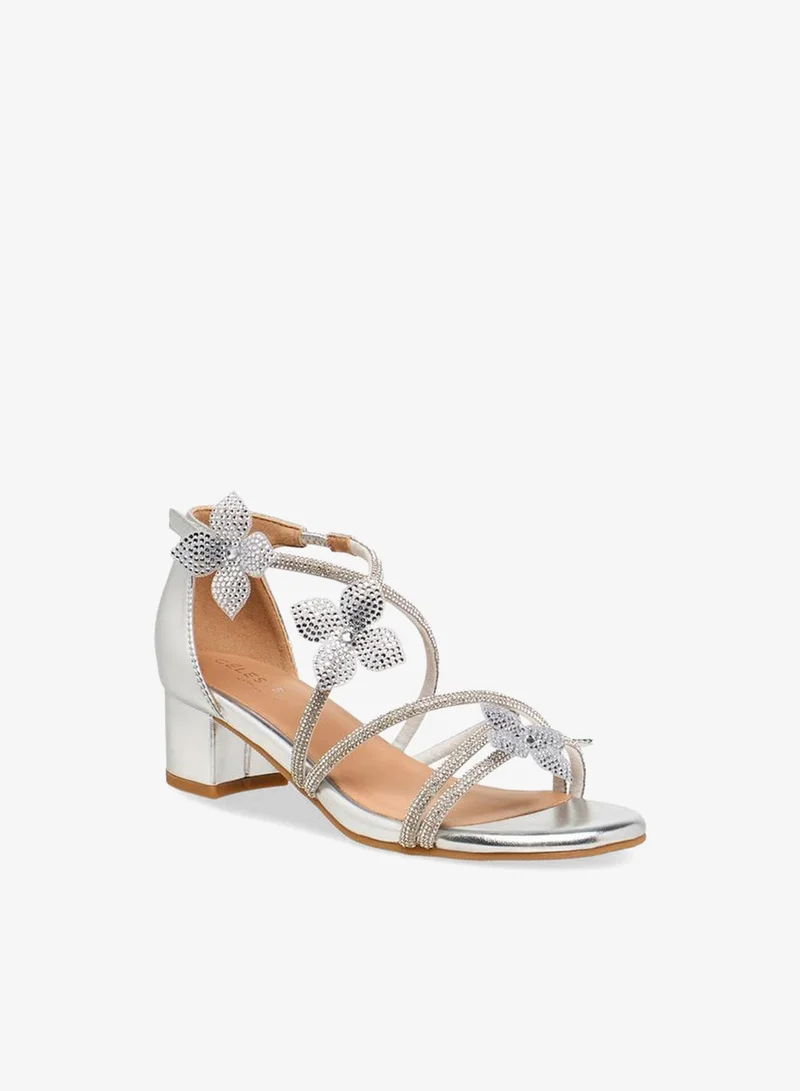 Celeste Girls Block Heel Strap Sandals