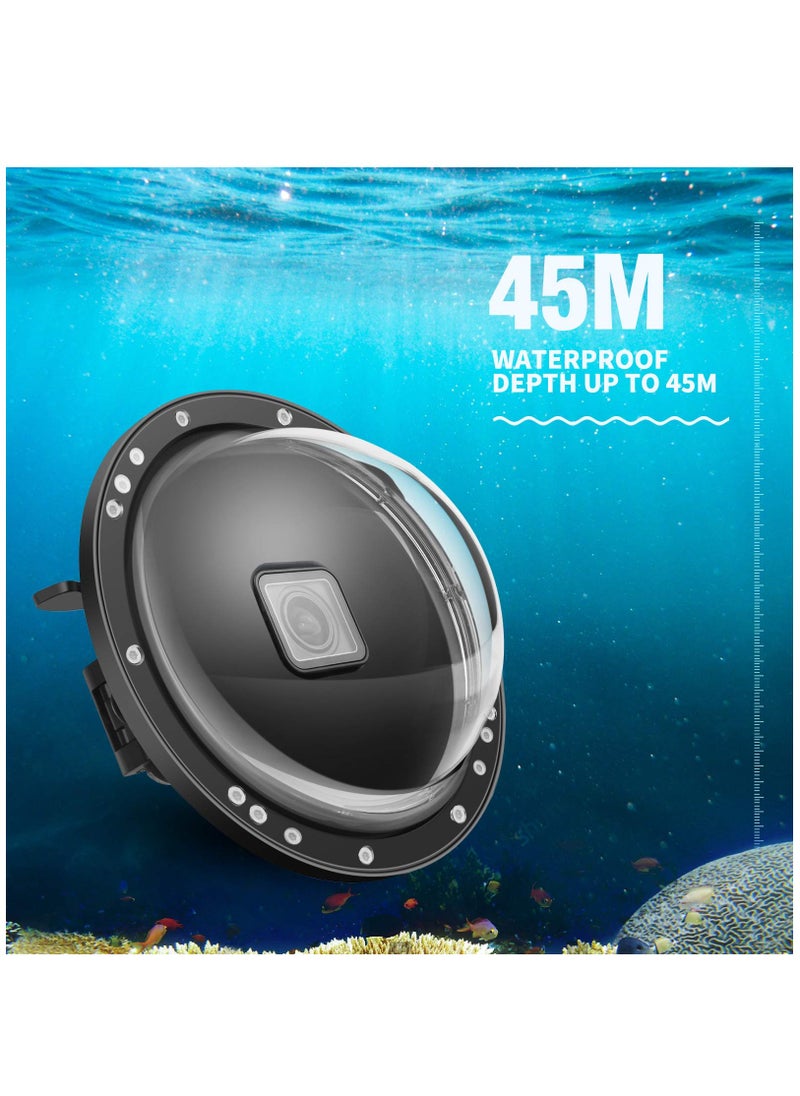 Dual-Handle Stabilizer Grip Dome Port for GoPro Hero 9/10 Action Camera-Overall Design, Convenient Operation, Waterproof up to 45M/147ft