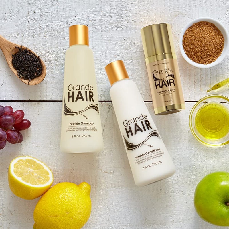 Grande Cosmetics GrandeHAIR Peptide Conditioner with Peptides - for Thicker-Looking, Fuller-Looking Hair (8 fl oz) - Image 4