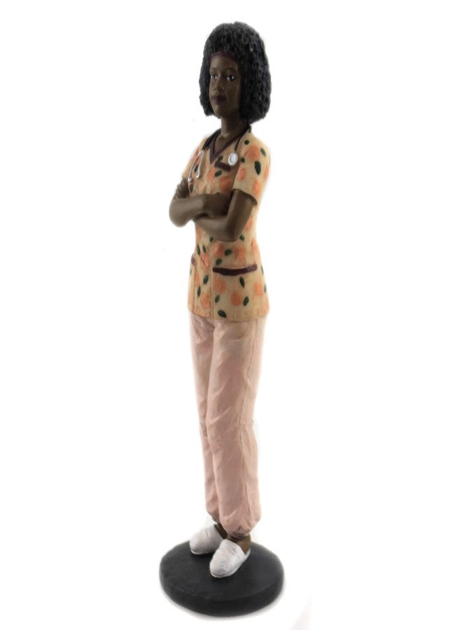 Ebony Treasures Professional: Black Female Nurse Collectible Figurine, 8.5" H - Image 3