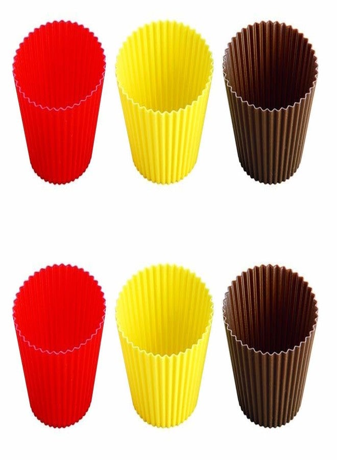 Tescoma Delicia Silicone Baking Cup Set, 9Cm, 6-Pieces (Multicolor) - Image 1