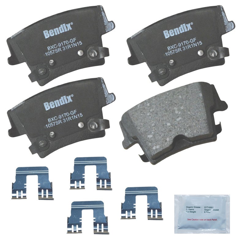 Bendix Priority1 CFC1057SR Ceramic Rear Brake Pads for Chrysler 300 2022-2005, Dodge Challenger 2022-2009, Charger 2022-2006, Magnum 2008-2005 - Image 3
