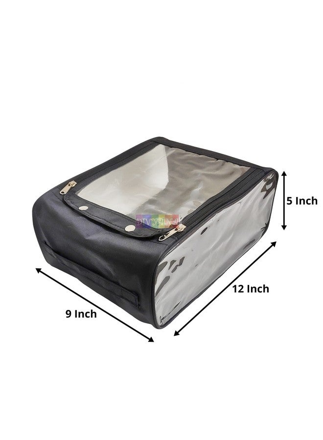 DIVYANA Shoe Cover Bag with Handle and Zipper(Black) - Image 4