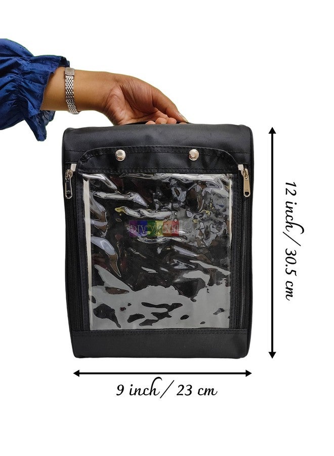 DIVYANA Shoe Cover Bag with Handle and Zipper(Black) - Image 5