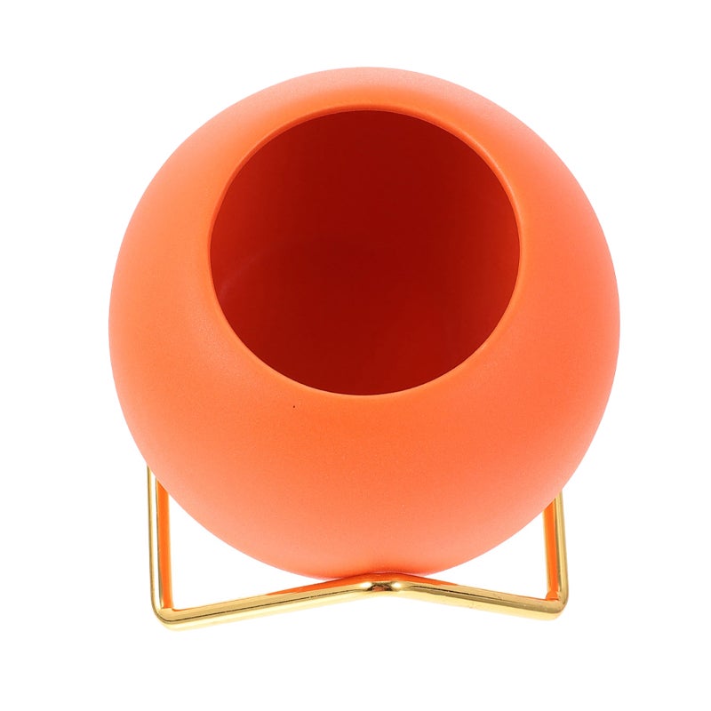 1 Set of Decorative Round Flowerpot Small Flower Holder Planter - Image 1