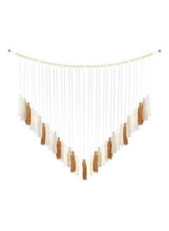 SYOSI Large Macrame Wall Hanging, Boho Wall Decor with Wood Beads Woven Tapestry, Colorful Tassel Garland Bohemian Macrame Wall Art Decor for Nursery Living Room Bedroom Kitchen Party (34 X 31in)  - Image 1