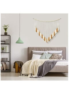 SYOSI Large Macrame Wall Hanging, Boho Wall Decor with Wood Beads Woven Tapestry, Colorful Tassel Garland Bohemian Macrame Wall Art Decor for Nursery Living Room Bedroom Kitchen Party (34 X 31in)  - Image 3