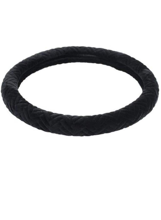 غطاء طارة دركسيون قطيفة - اسود - Image 2