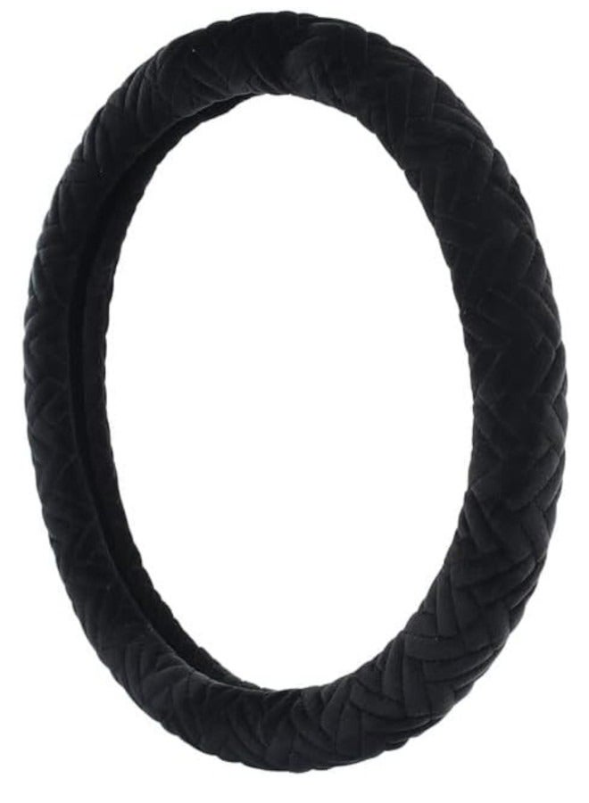 غطاء طارة دركسيون قطيفة - اسود - Image 3