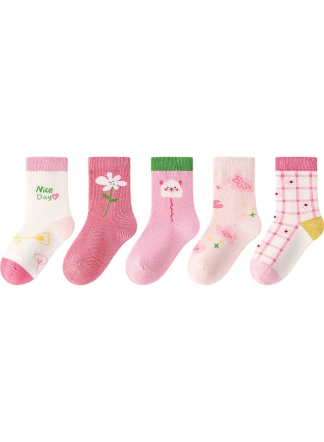 Bambi Children'S Socks, Autumn And Winter, For Girls, Big Kids, Students, Spring And Autumn, Seamless Mid-Calf Cotton Socks, Bb2479, Size 14-16 - Image 2