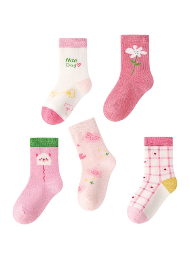 Bambi Children'S Socks, Autumn And Winter, For Girls, Big Kids, Students, Spring And Autumn, Seamless Mid-Calf Cotton Socks, Bb2479, Size 14-16 - Image 1