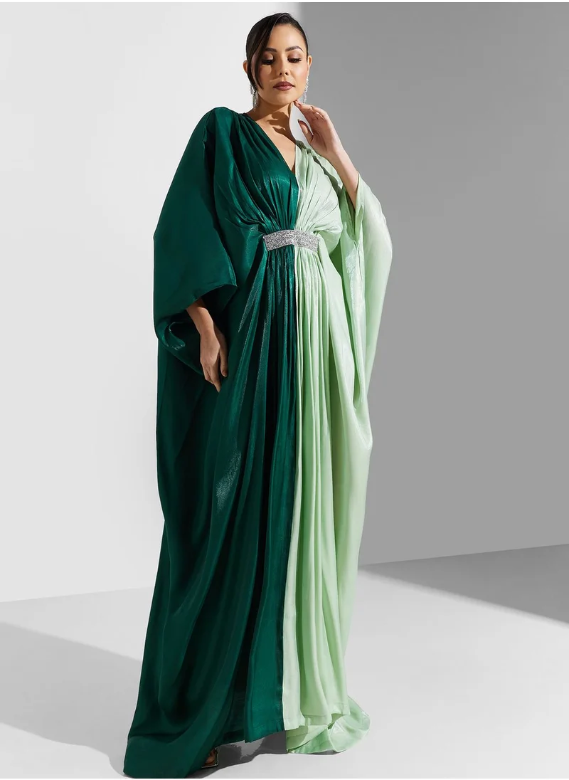 Khizana Two Kaftan With Embellished Waist