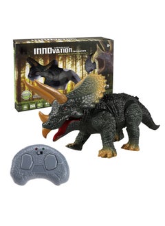 Generic Hot Infrared Remote Control Electric Tyrannosaurus Rex Triceratops Simulation Electric Lizard Trick Animal Toys-Color:9988 Triceratops 0.3kg  - Image 1