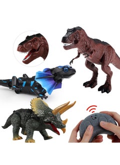 Generic Hot Infrared Remote Control Electric Tyrannosaurus Rex Triceratops Simulation Electric Lizard Trick Animal Toys-Color:9988 Triceratops 0.3kg  - Image 2