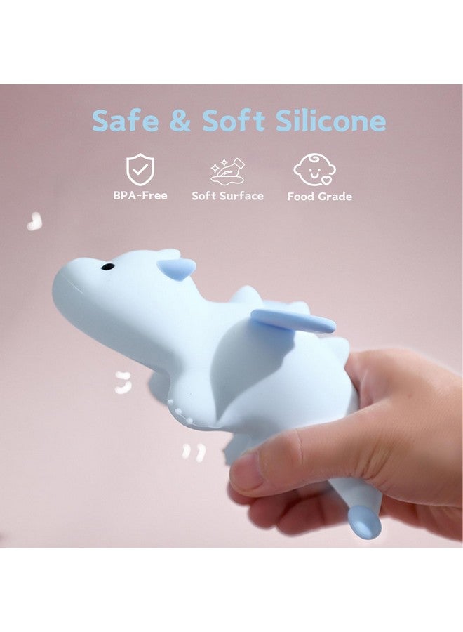 AVEKI Milk Dragon Night Light for Kids, Cute Dinosaur Lamp Gifts for Boys and Girls, Dimmable Silicone Animal Magnetic Bedside Lamp, Rechargeable Squishy Night Light for Toddler Baby Nursery Decor - Image 2