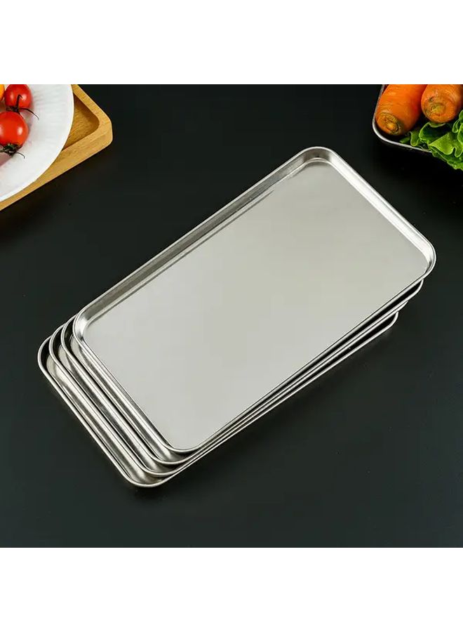 Heavy Duty Stainless Steel Tray 10.43x6.1x0.47inch Multipurpose Oven Serving Plate - Image 5