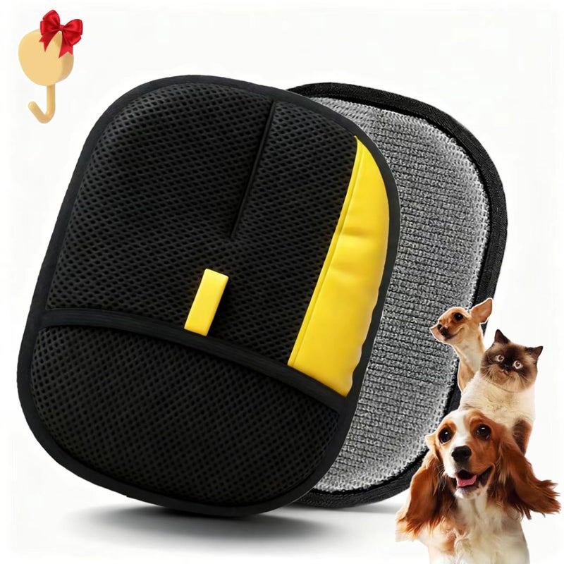 FENNIDICE 2PCS Pet Hair Removal Glove .Upgraded Thickened Reusable Electrostatic Pet Hair Remover Glove Tool .Dogs & Cats pet hair glove.Used for Sofas, Bed Sheets, Carpets, Clothes, Curtains and Car Seats. - Image 1