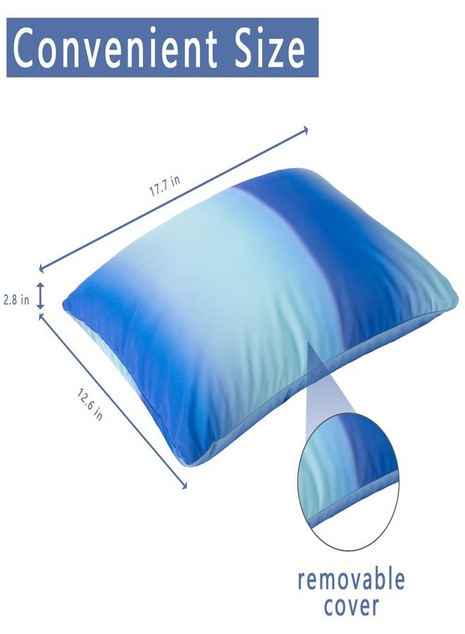 FABSKIY Squishy Neck Microbead Throw Pillow with Removable Cover, 16 and 12Inches Soft Travel Body Bed Pillow Bead Pillow for Kids Adult Chair Sleeping Car Seat (Ocean Blue) - Image 5