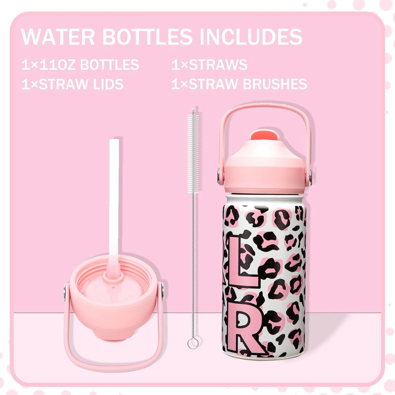 Oruiji Kids Bento Lunch Box with 6 Compartments Girls Lunch Box with Lunch Bag,Leopard Print Stainless Steel Water Bottle,Ice Pack & Utensils Set,Birthday Gifts for Ages 3-12 Back to School Toddler Girls - Image 5