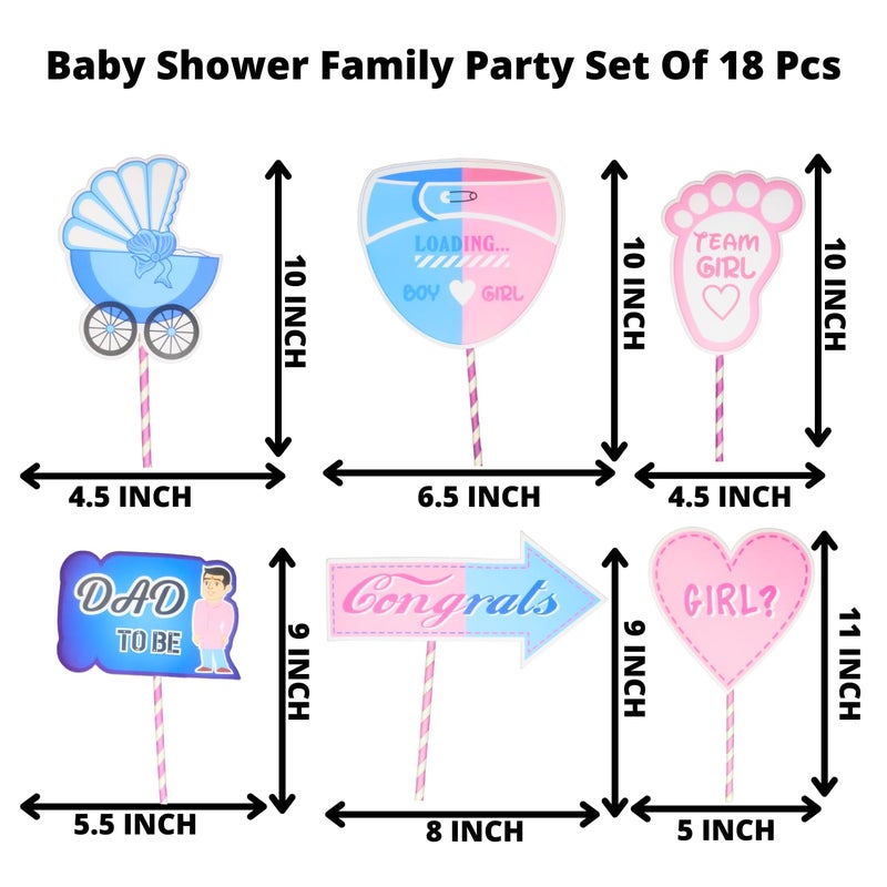Party Decorz-Never Miss A Chance to Celebrate Party Decorz Baby Shower Family Party Set of 18 Pcs, Baby Shower Paper Banner (1 Set), Baby Shower Family Party Props Set of 16 Pcs, Mi Aai Honar White Satin Sash (1pcs) (Desgin-1) - Image 2