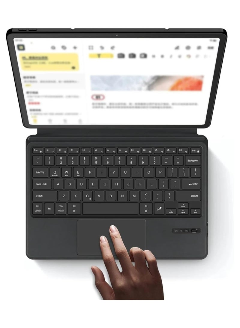 Arabic Keyboard Case for Lenovo Idea Tab Pro 12.7 inch 2025 TB373FU TB375FC Wireless Bluetooth Smart Touchpad Trackpad Keyboard Leather Stand Cover - Image 2