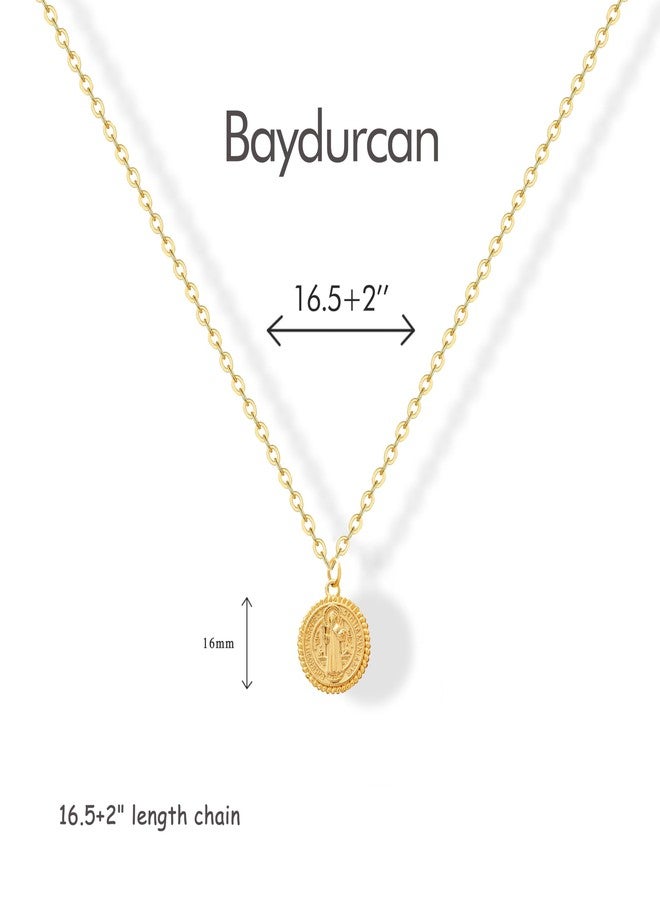 Baydurcan Dainty Gold Necklace for women - 14K Gold Plated Pendant Necklaces Gifts for Friends Sister Mother, Birthday, Christmas, Graduation, Inspirational Gifts, one size, Brass, Cubic Zirconia - Image 2