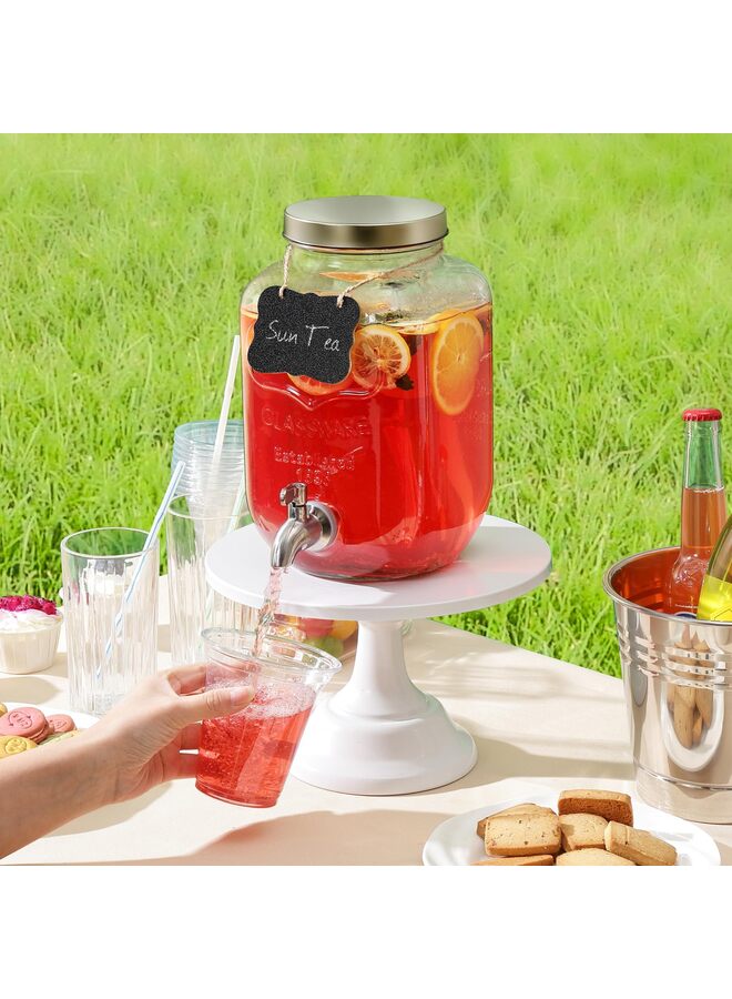 موزع مشروبات سعة جالون واحد، موزع مشروبات زجاجي، موزع مياه، حامل ليمونادة، وعاء مشروبات، وعاء عصير - موزعات مشروبات للحفلات - Image 4