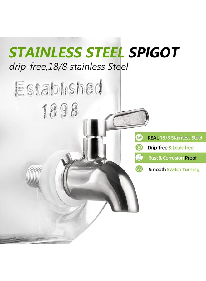 موزع مشروبات سعة جالون واحد، موزع مشروبات زجاجي، موزع مياه، حامل ليمونادة، وعاء مشروبات، وعاء عصير - موزعات مشروبات للحفلات - Image 5