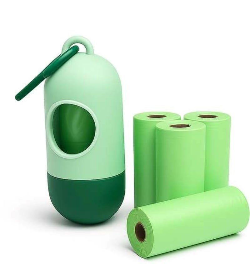 Mummamia Tie & Toss Diaper Disposal Bag Dispenser with 2 Garbage bag Rolls (GREEN) - Image 1