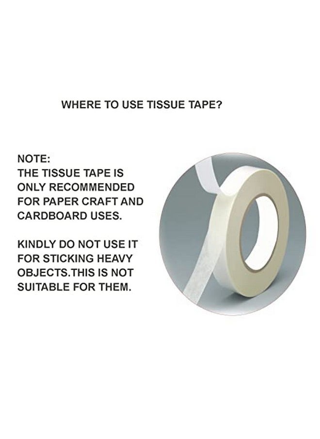 Zohra High Strength Double Side Tissue Tape, 24 Mm (1 Inch X 50 Mt)  - Image 3
