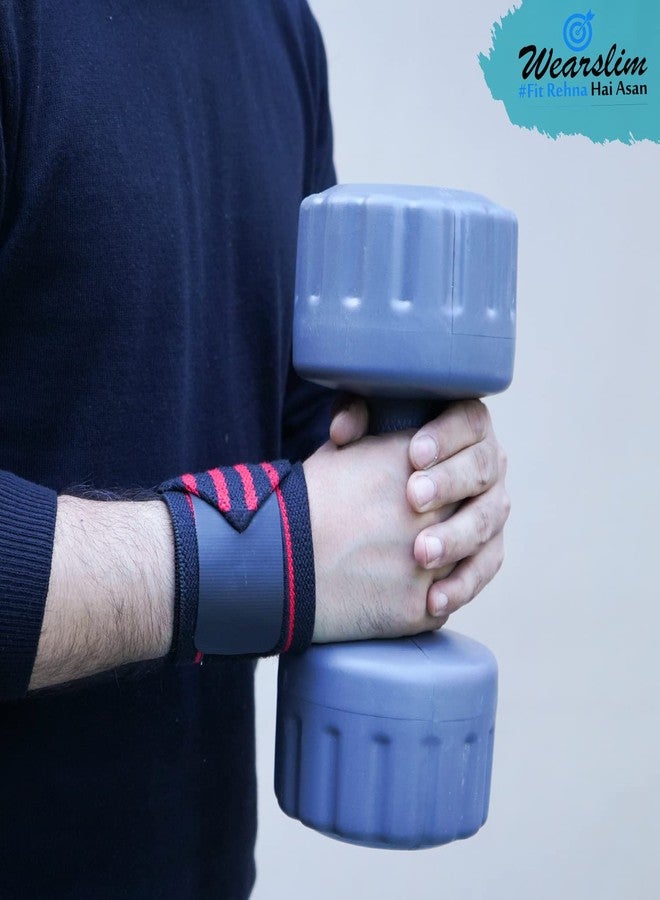 Wearslim Cotton Wrist Wraps 20" Professional Grade with Thumb Loops - Wrist Support Braces for Men & Women - Weight Lifting, Xfit, Powerlifting, Strength Training (1 Pair Red)-(L-20 X B-3) inch - Image 5